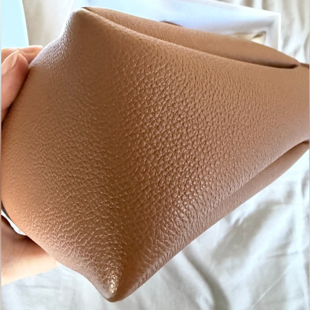 Polène Brown Pebbled Leather Shoulder Bag with Gold Hardware - Picture 8 of 14